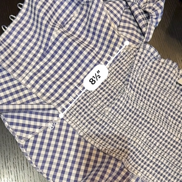 Nika Tang Raina top in purple and white gingham peplum top - Picture 13 of 13